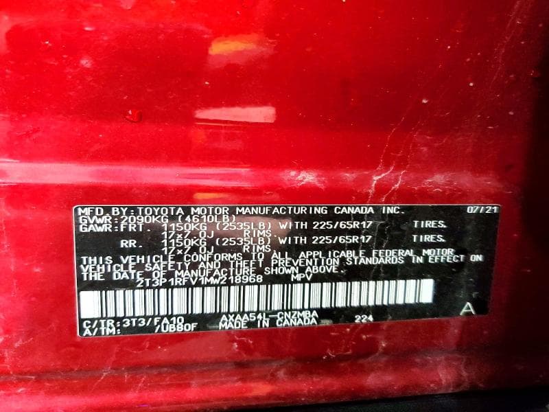 2021 TOYOTA RAV4 XLE XLE 13