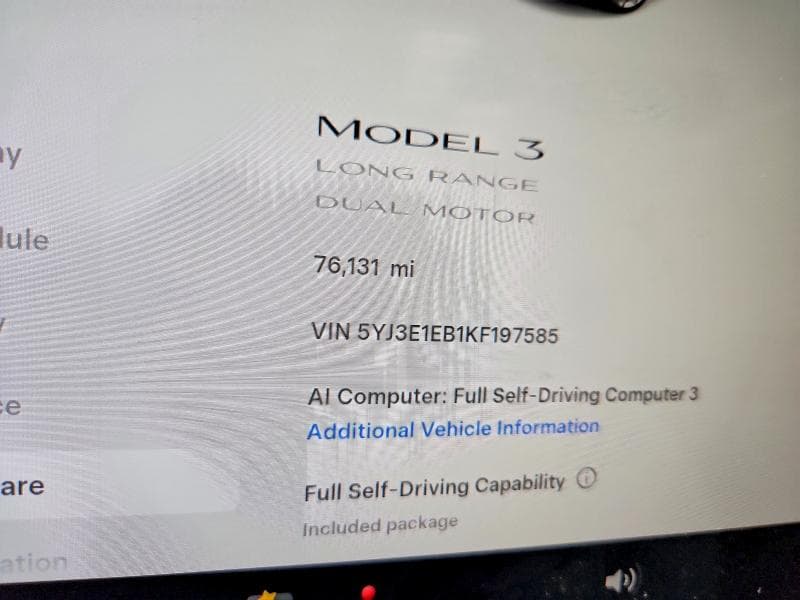 2019 TESLA MODEL 3 9