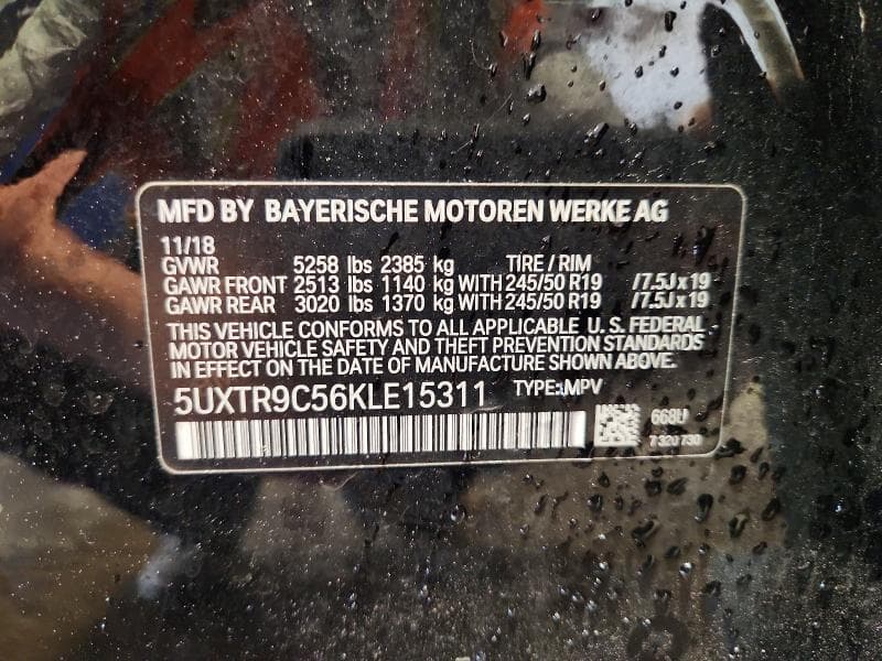 2019 BMW X3 XDRIVE30I XDRIVE30I 13