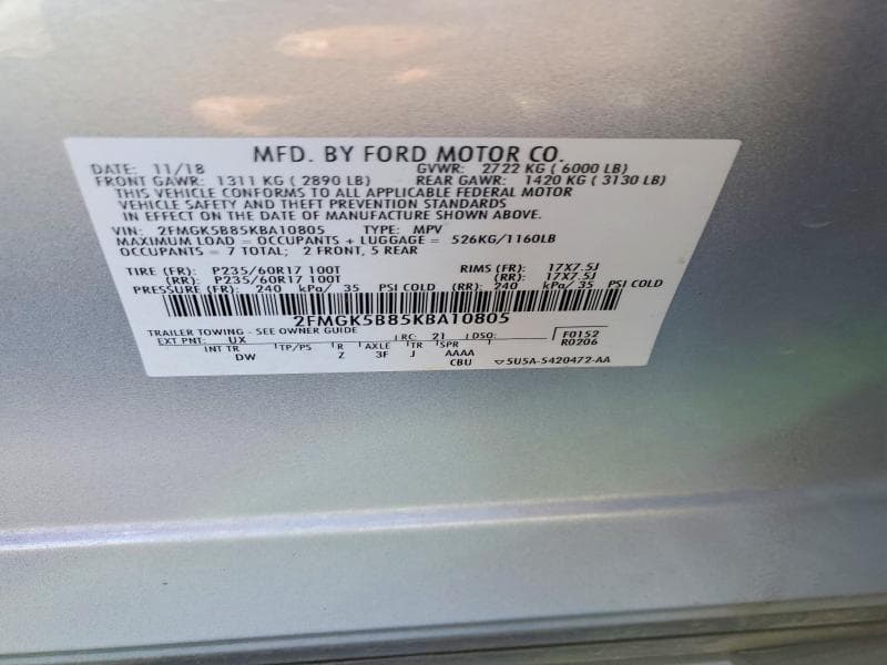 2019 FORD FLEX SE 13