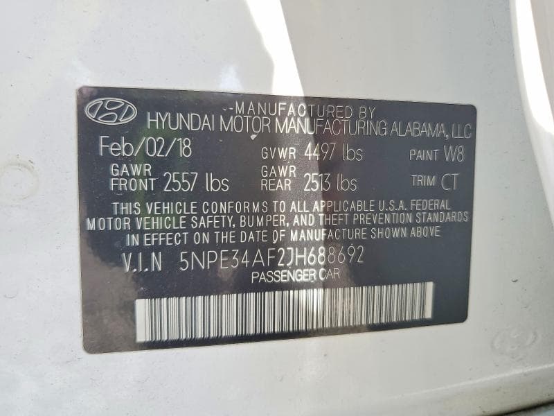 2018 HYUNDAI SONATA SPORT 12