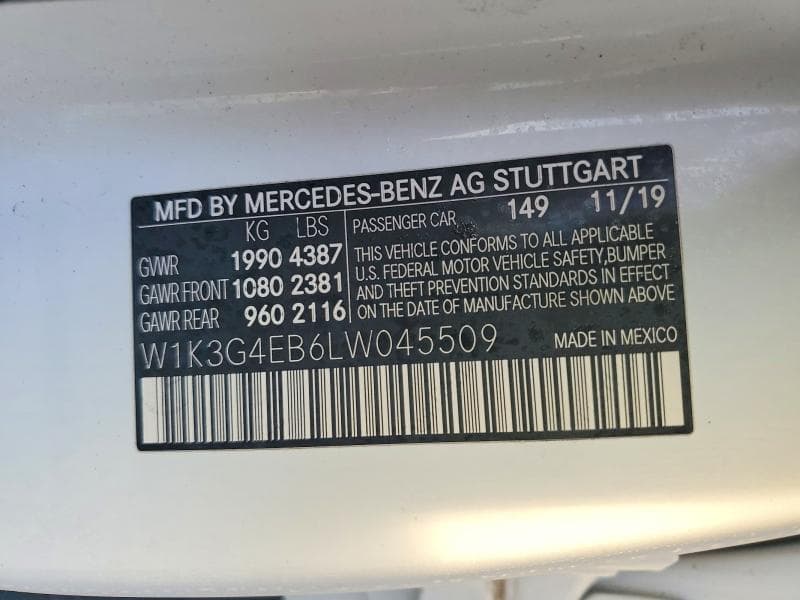2020 MERCEDES-BENZ A 220 12