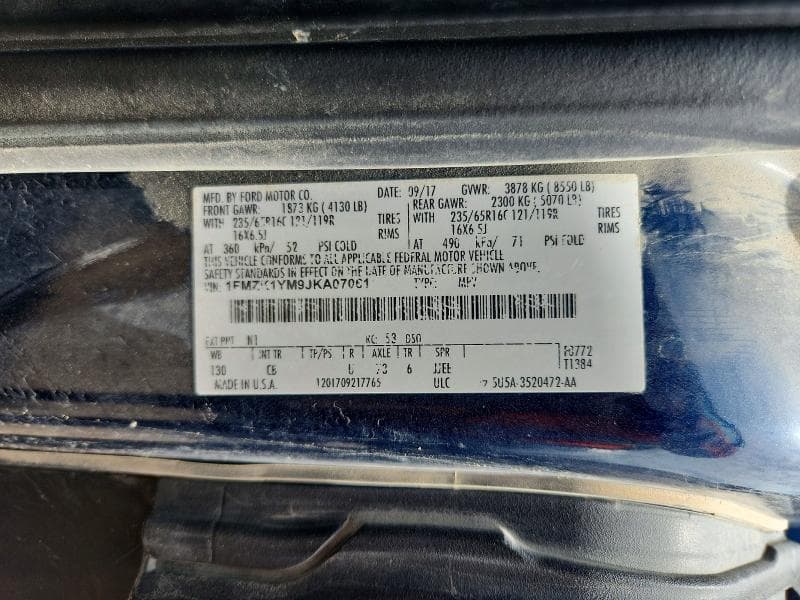 2018 FORD TRANSIT T-150 13