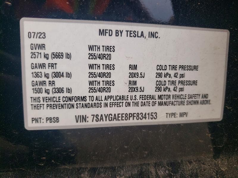 2023 TESLA MODEL Y 12