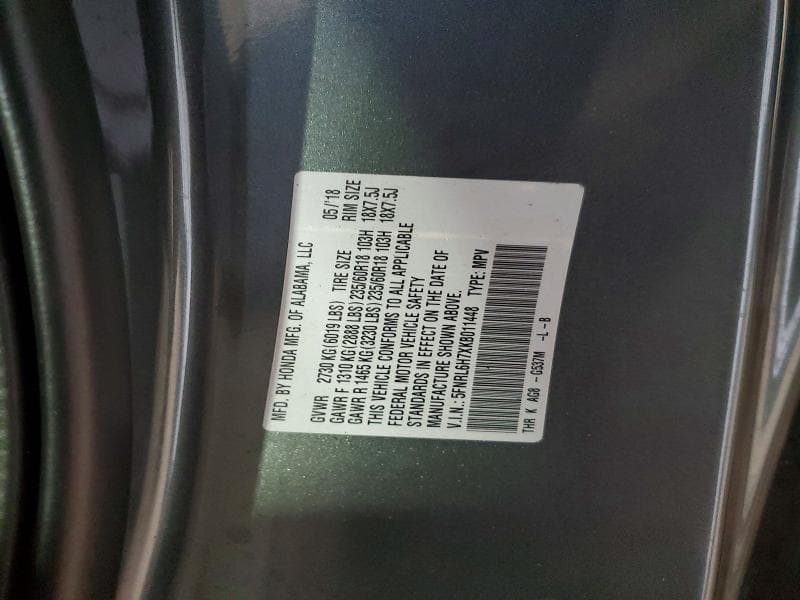 2019 HONDA ODYSSEY EXL 14