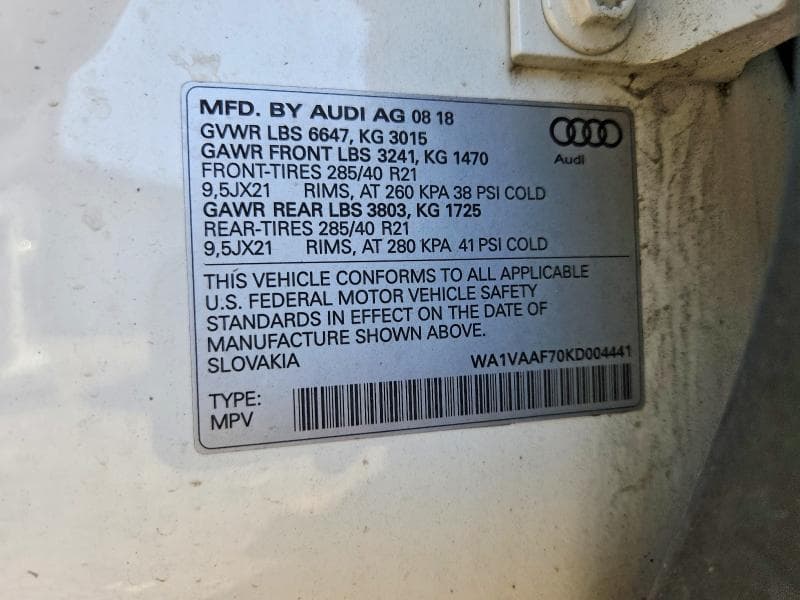 2019 AUDI Q7 PRESTIGE 13