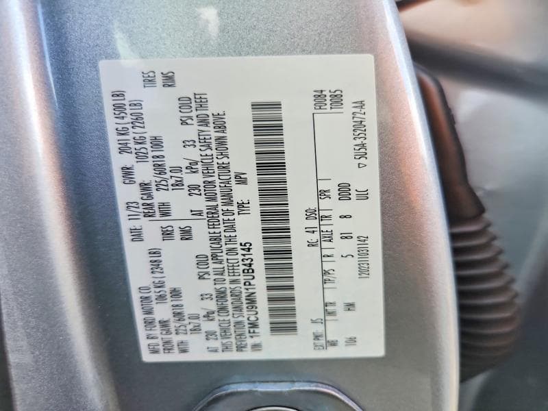 2023 FORD ESCAPE ST LINE ST LINE 12
