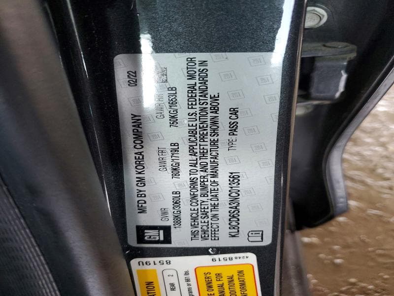 2022 CHEVROLET SPARK 1LT 1LT 13