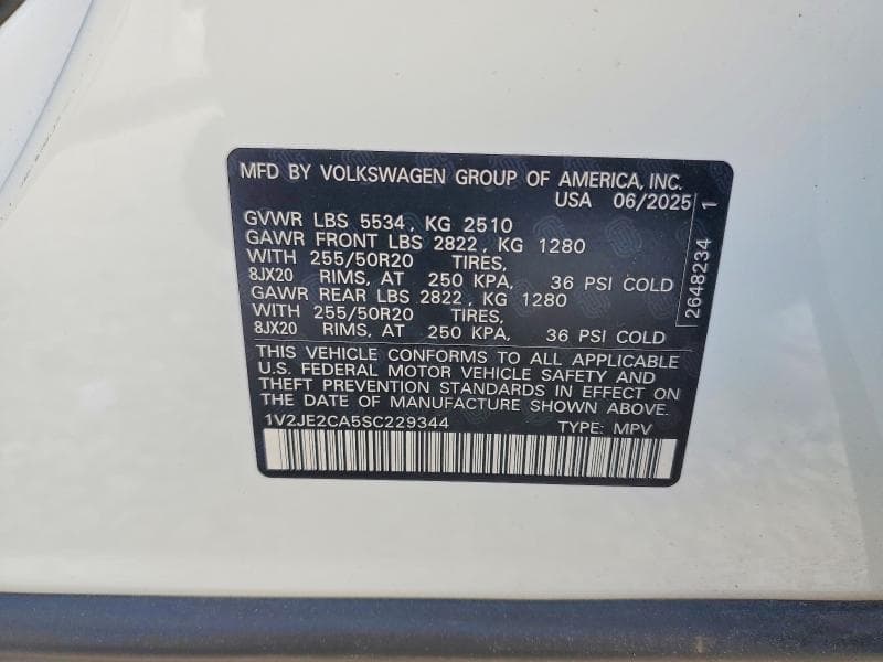 2025 VOLKSWAGEN ATLAS CROSS SPORT SE 13