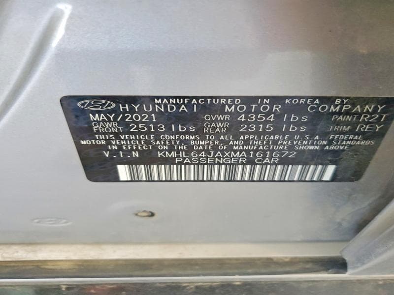2021 HYUNDAI SONATA SEL 12