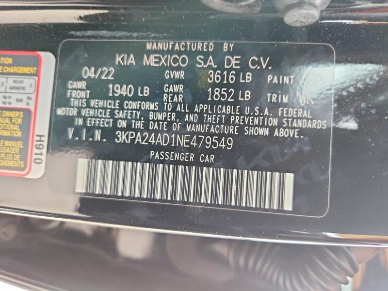 2022 KIA RIO S S 13
