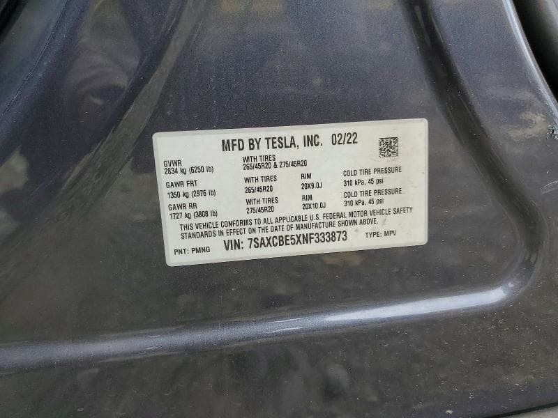2022 TESLA MODEL X 13