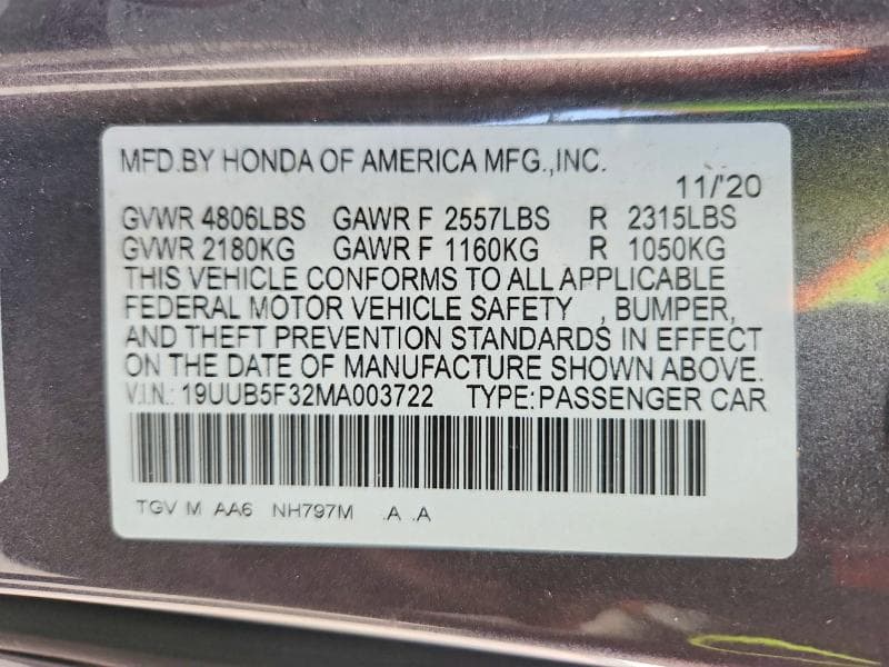 2021 ACURA TLX 12