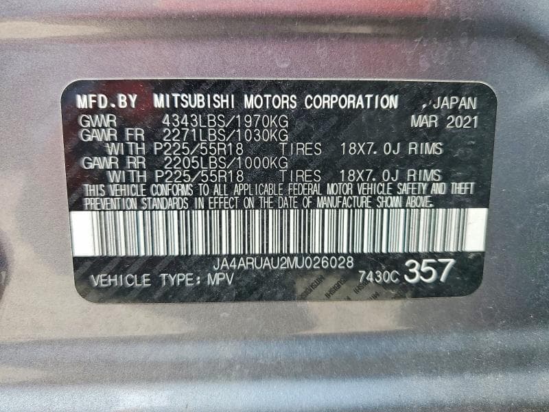 2021 MITSUBISHI OUTLANDER SPORT ES 14