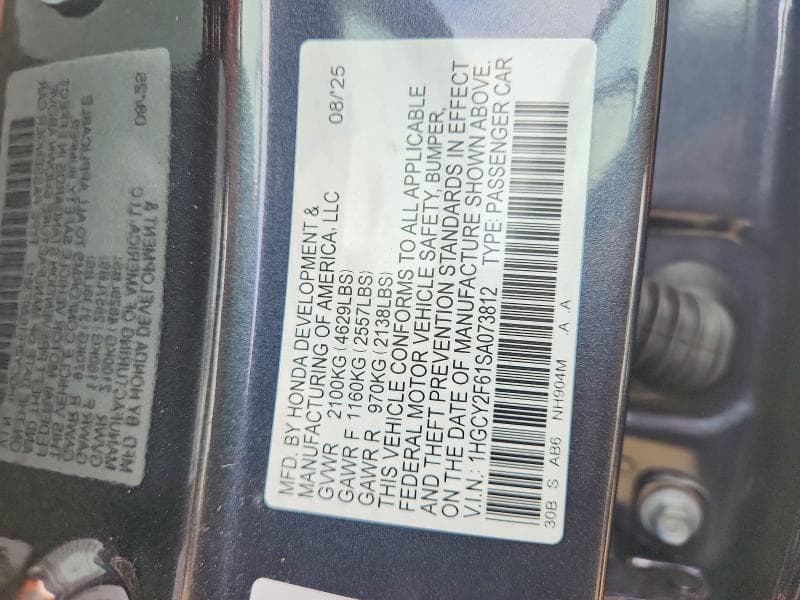 2025 HONDA ACCORD HYBRID EXL HYBRID EXL 12