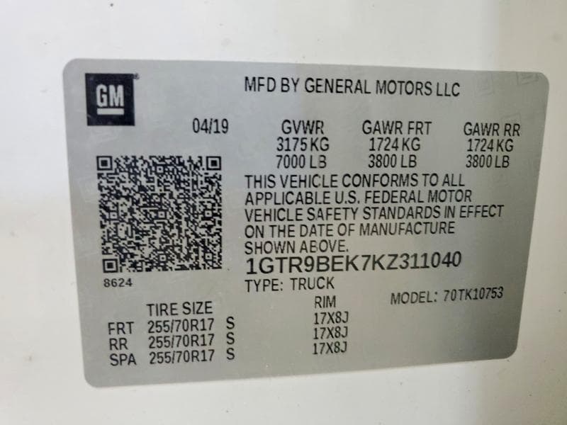 2019 GMC SIERRA K1500 SLE K1500 SLE 14