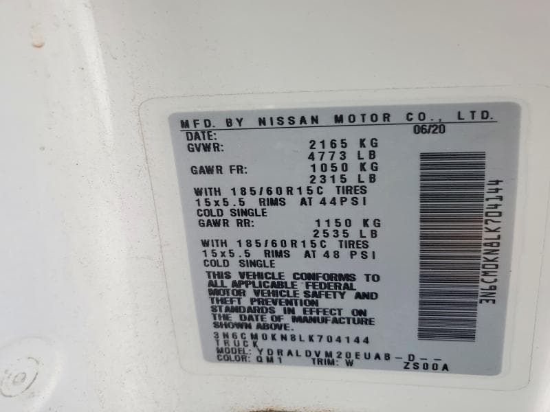 2020 NISSAN NV200 S S 13