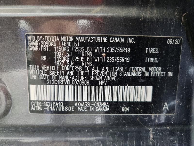 2020 TOYOTA RAV4 XLE PREMIUM XLE PREMIUM 13