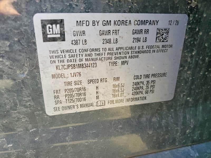 2021 CHEVROLET TRAX 1LT 13