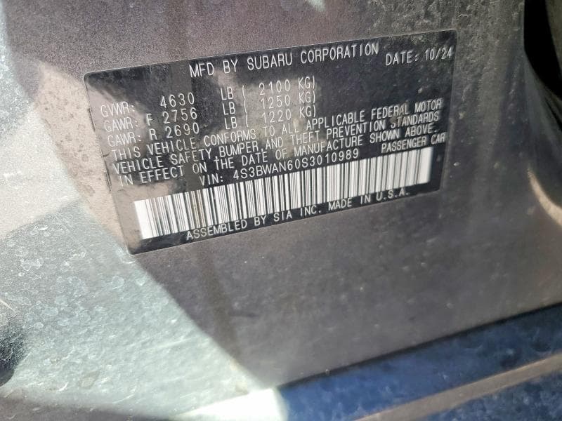 2025 SUBARU LEGACY LIMITED 13