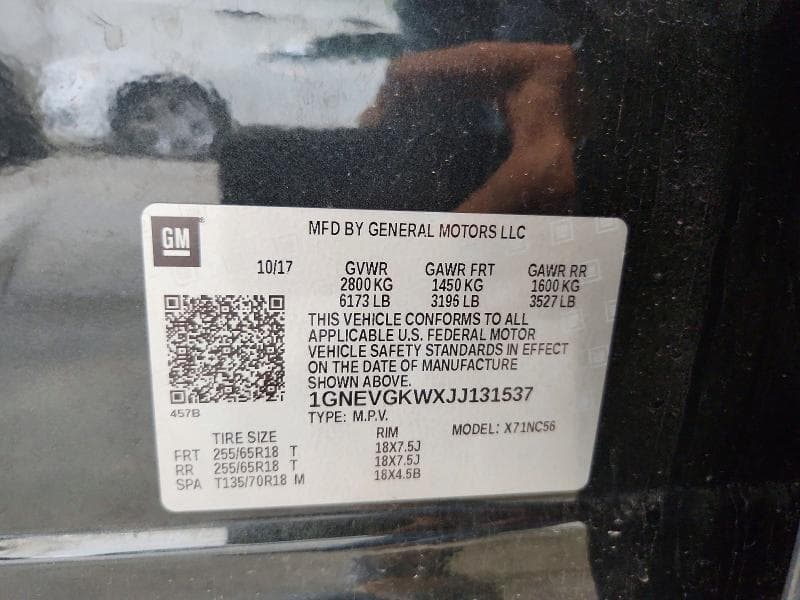 2018 CHEVROLET TRAVERSE LT 13