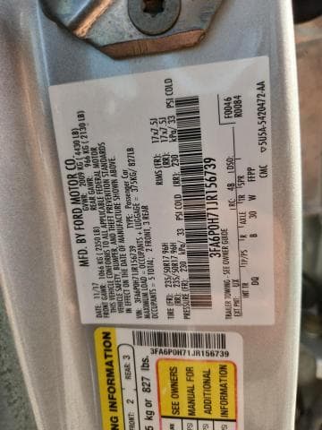 2018 FORD FUSION SE SE 12