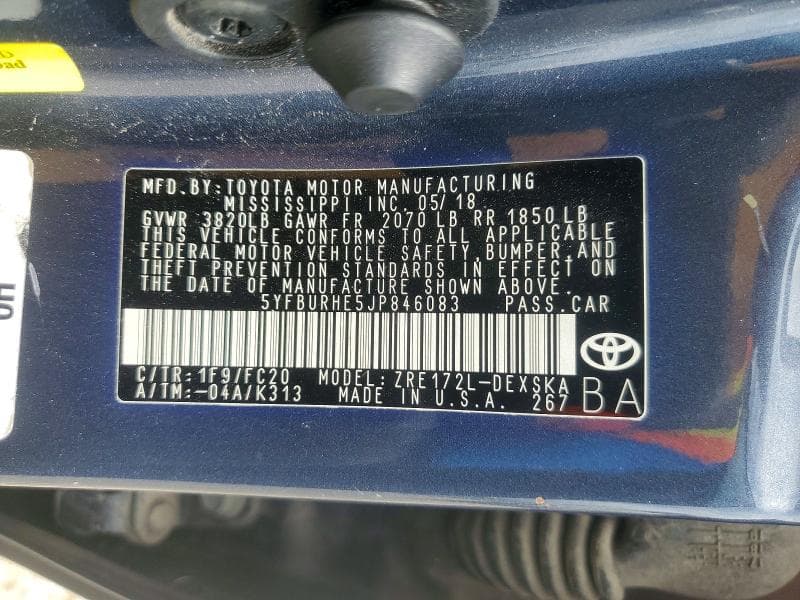 2018 TOYOTA COROLLA SE 13