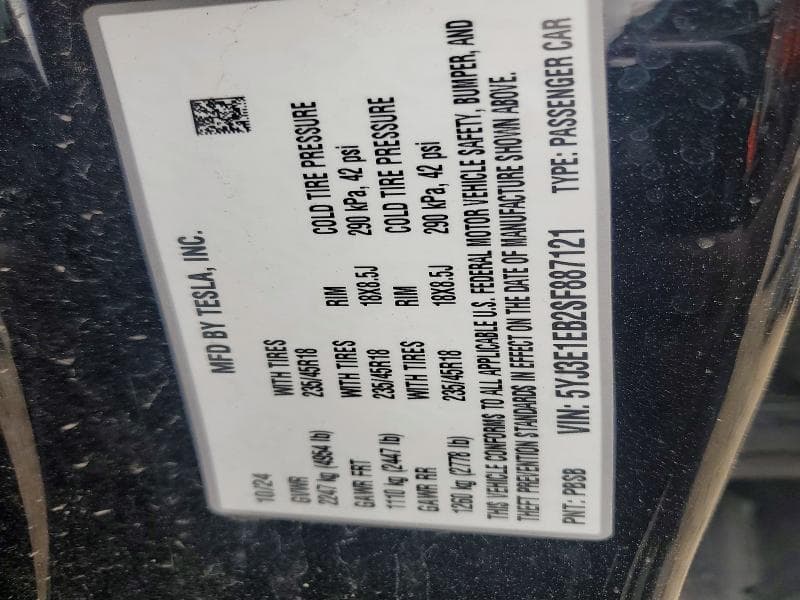 2025 TESLA MODEL 3 13