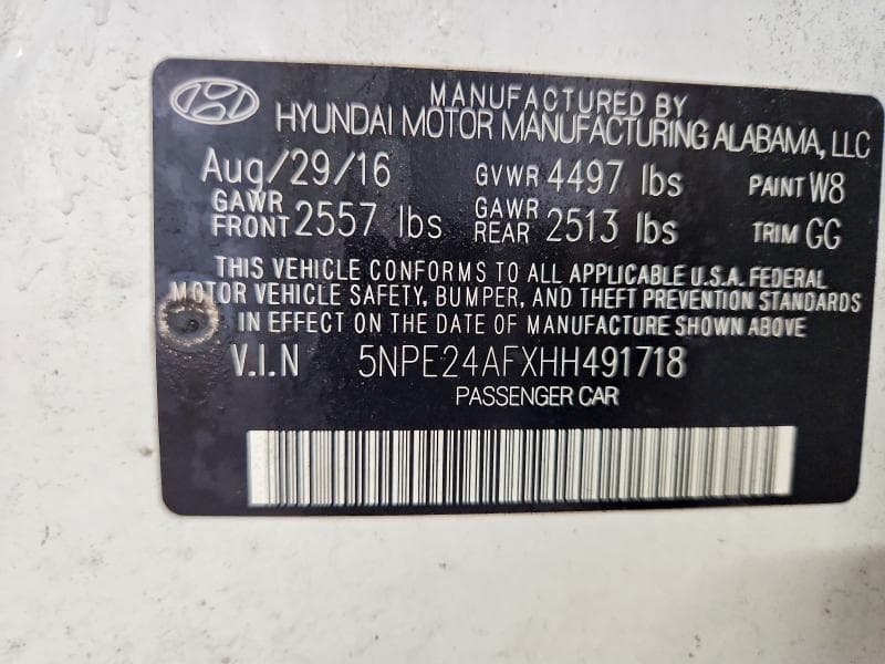 2017 HYUNDAI SONATA SE SE 13