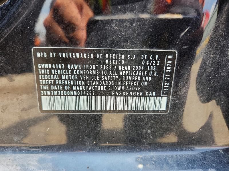 2022 VOLKSWAGEN JETTA SE SE 12