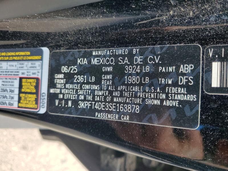 2025 KIA K4 LXS LXS 12