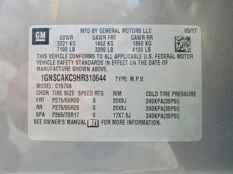 2017 CHEVROLET TAHOE C1500 LS C1500 LS 13