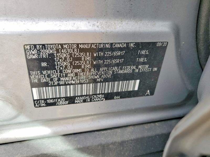 2021 TOYOTA RAV4 XLE 13