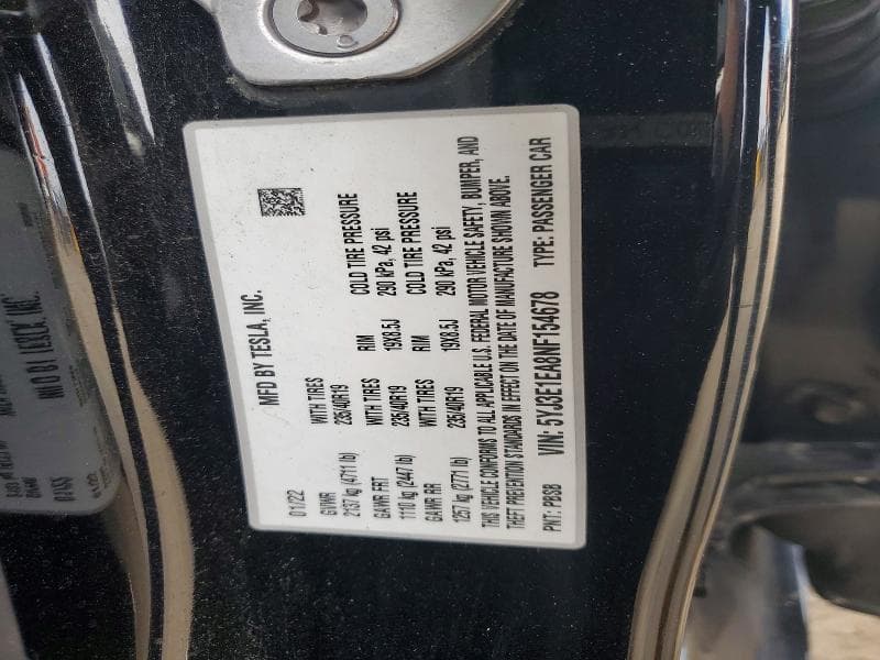2022 TESLA MODEL 3 12