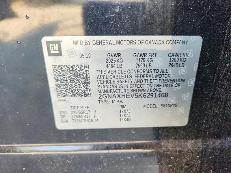 2019 CHEVROLET EQUINOX LS 12