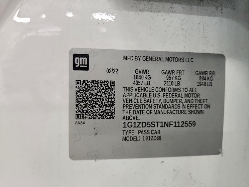 2022 CHEVROLET MALIBU LT LT 13