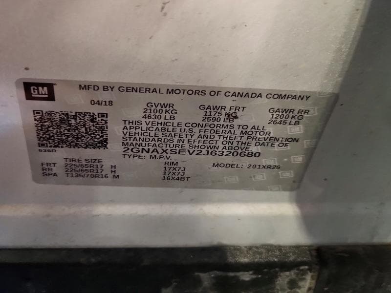 2018 CHEVROLET EQUINOX LT LT 13