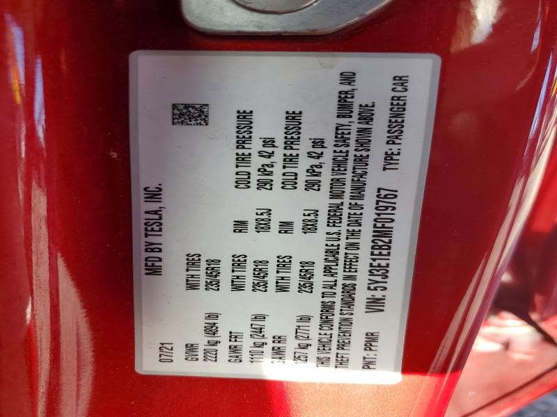 2021 TESLA MODEL 3 13