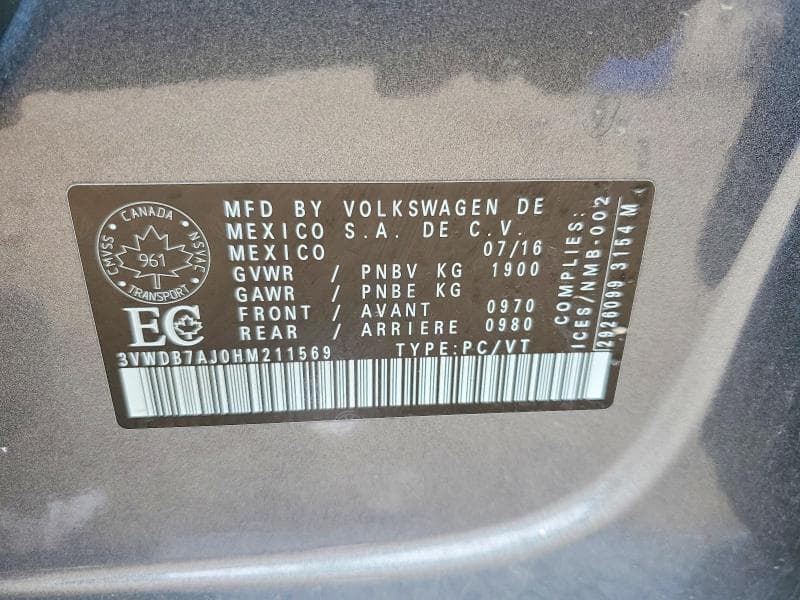 2017 VOLKSWAGEN JETTA SE 13