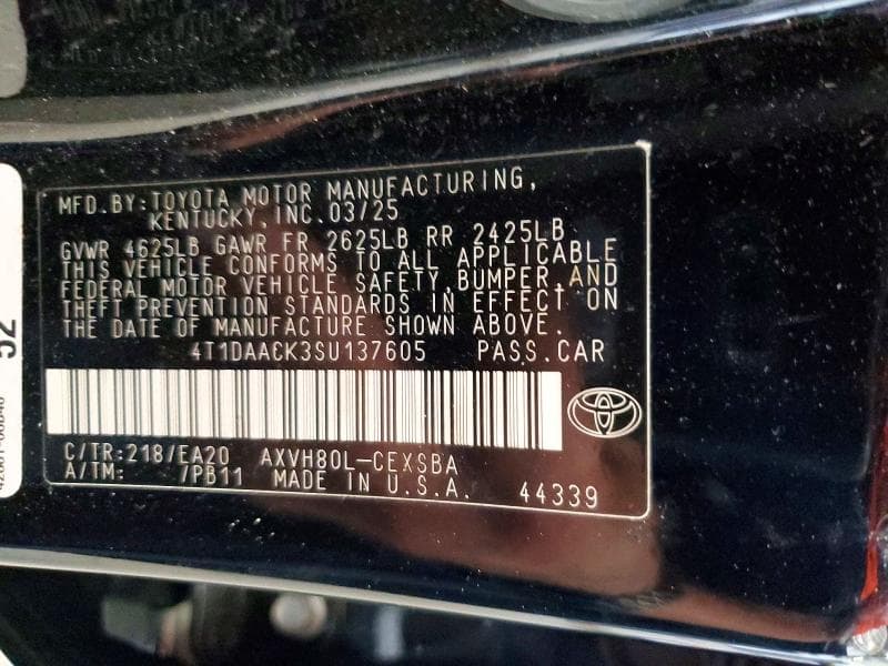 2025 TOYOTA CAMRY SE SE 12
