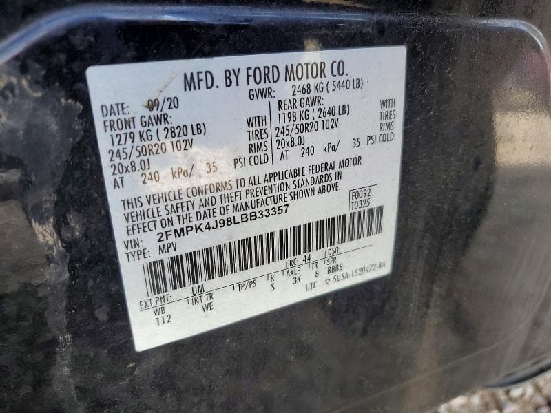 2020 FORD EDGE SEL 14