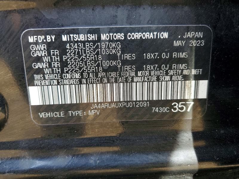 2023 MITSUBISHI OUTLANDER SPORT S S 13
