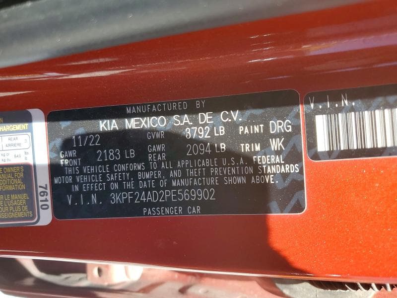 2023 KIA FORTE LXS 12