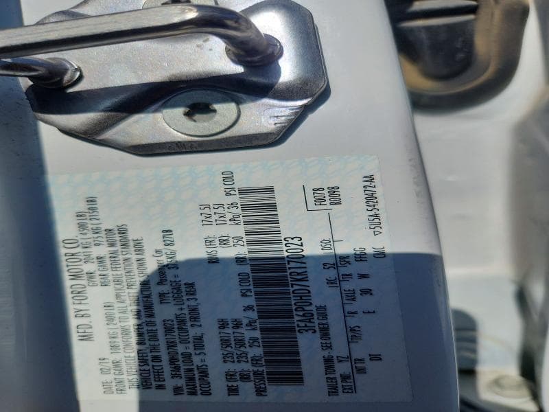 2019 FORD FUSION SE SE 12