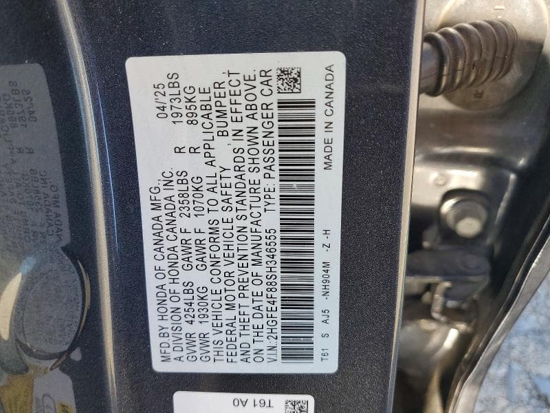 2025 HONDA CIVIC SPORT 12