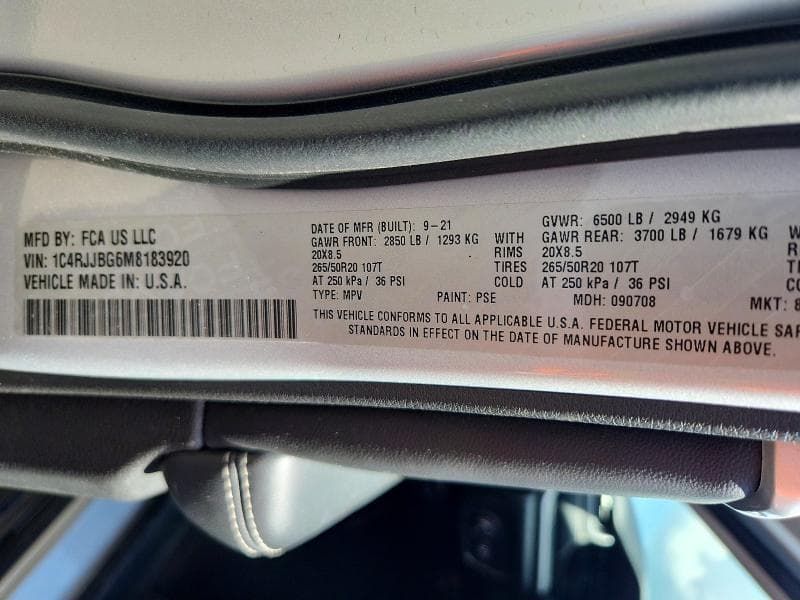 2021 JEEP GRAND CHEROKEE L LIMITED 14