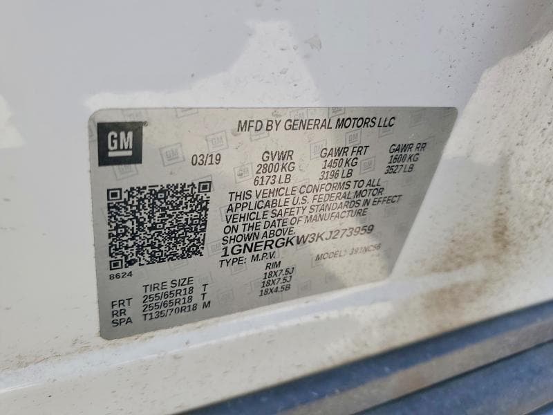 2019 CHEVROLET TRAVERSE LT 13