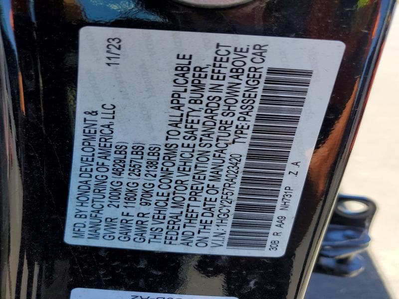 2024 HONDA ACCORD HYBRID SPORT HYBRID SPORT 12