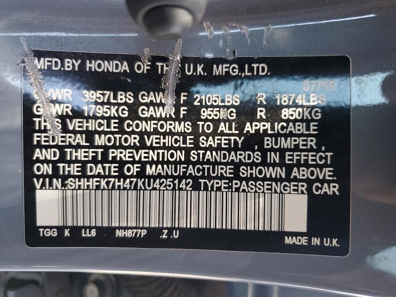 2019 HONDA CIVIC SPORT 12