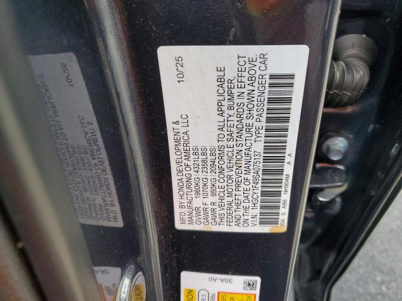 2025 HONDA ACCORD SE 13